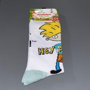 Nickelodeon Hey Arnold! Character Socks - White and Yellow